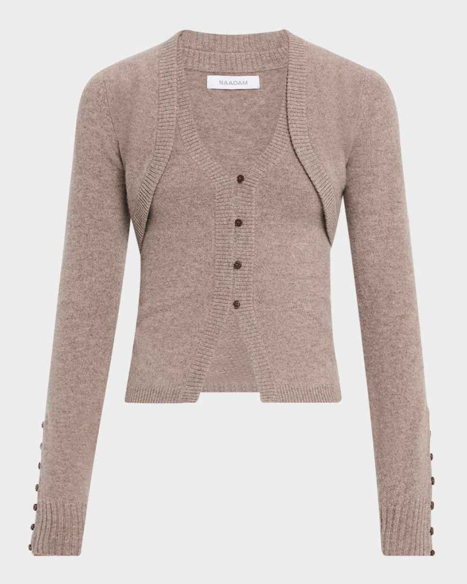 Two-Piece Cashmere Bolero and Tank Set